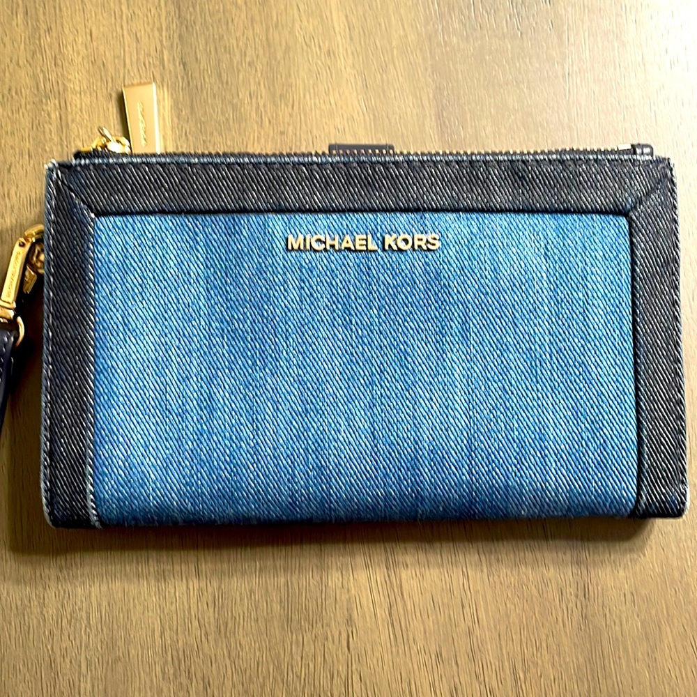 Michael Kors Denim Smartphone Wallet/ Wristlet